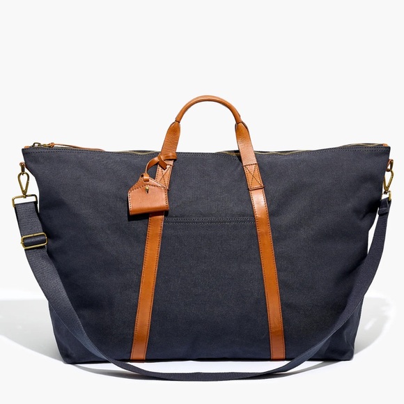 Madewell The Essential Weekender canvas and leather tote - dark grey - Picture 3 of 3